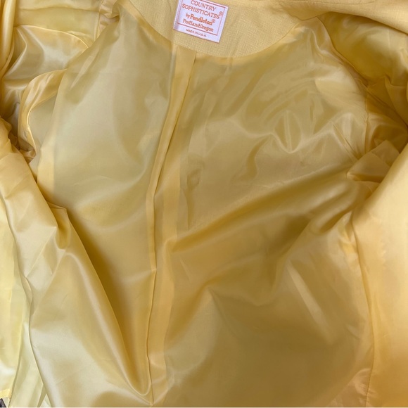 NWOT! Pendleton Lenin Blend Canary Yellow Textured Blazer US10 - Picture 10 of 14